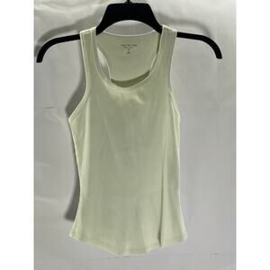 YEAR OF OURS Women's White Rib Sporty Crewneck Tank Top SZ XS